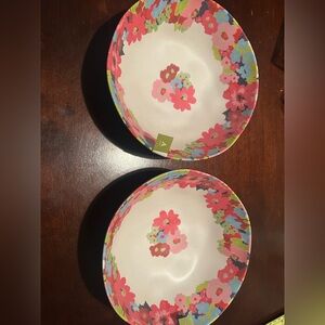 Anthropologie Bamboo melamine bowls